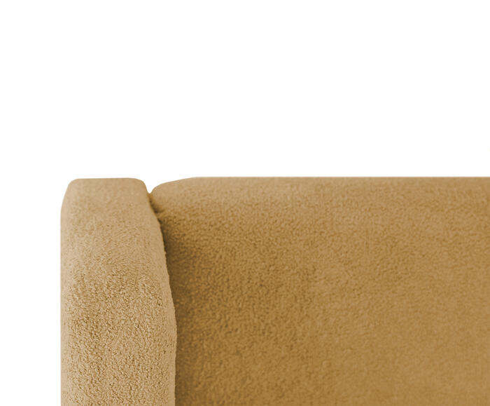 Cabeceira em Boucle Aveludado Classic Amarelo Ocre image number 4