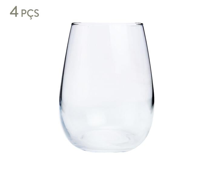 Jogo de Copos Baixos Vidro Incolor - 500ml - image 0