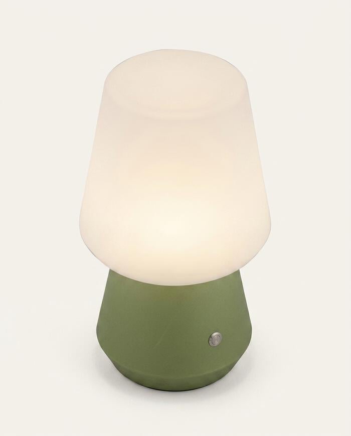 Lumin&aacute;ria de Mesa Recarreg&aacute;vel Bivolt Bloom Verde image number 3