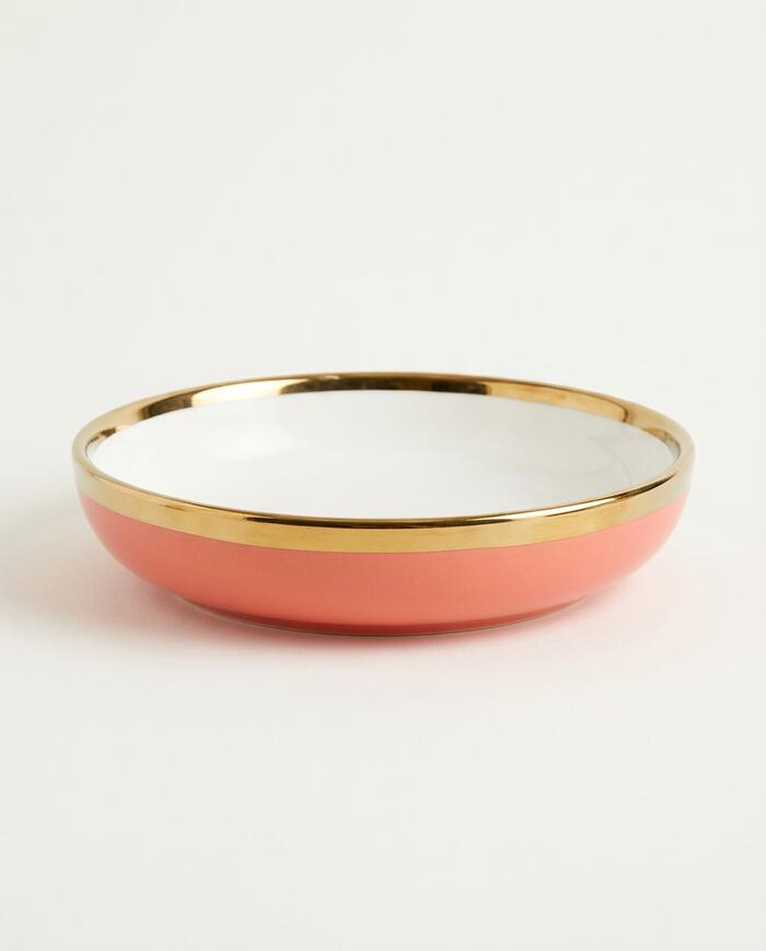 Bowl Rosa com Borda Dourada Summer Gaia - image 0