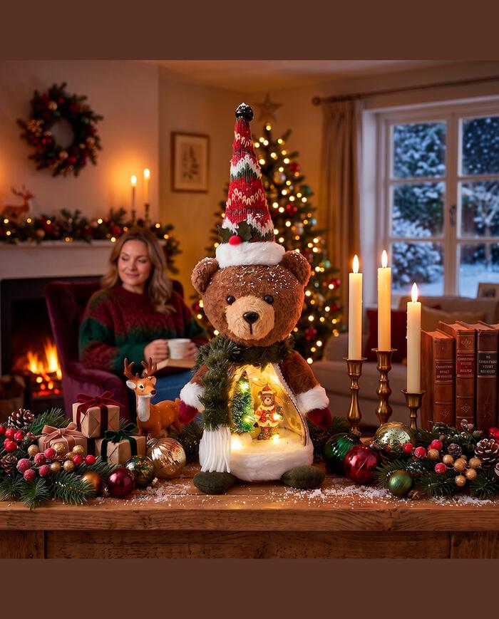 Urso Natalino com Luz Menino image number 1