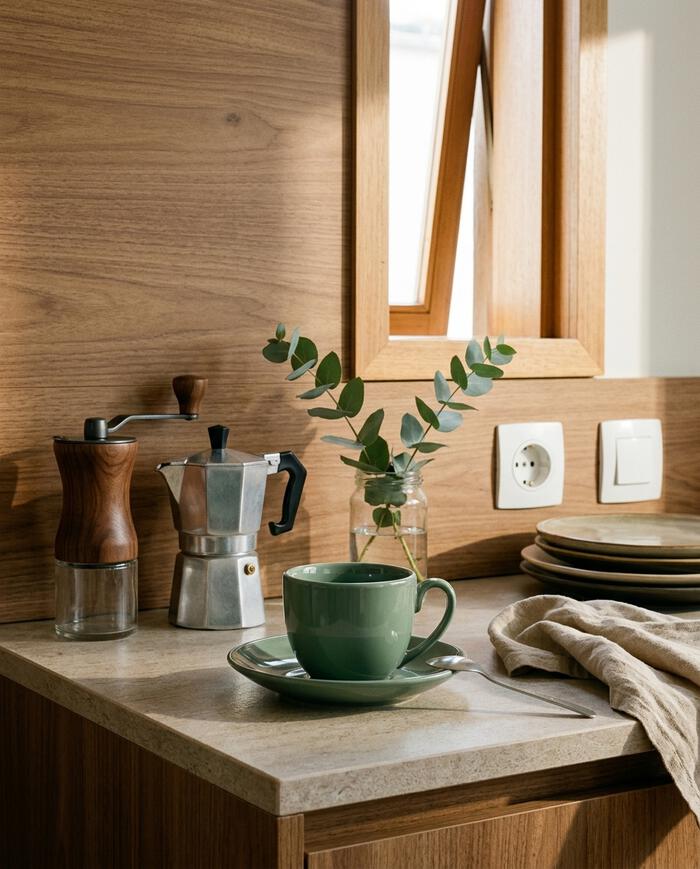 Xicara e Pires Para Caf&eacute; Mix And Match em Porcelana Verde Salvia image number 2