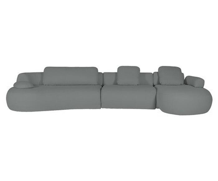 Sof&aacute; Laguna by Elle - Chaise Direita  - Boucle Cinza VIII image number 0