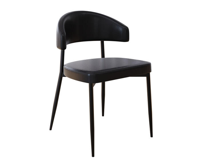 Cadeira Bless Fixa Preto Fosco - image 1