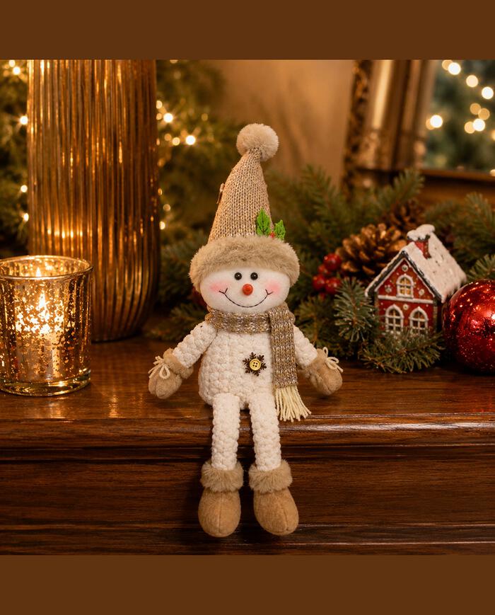 Boneco de Neve Gorro Pompom Bege image number 2
