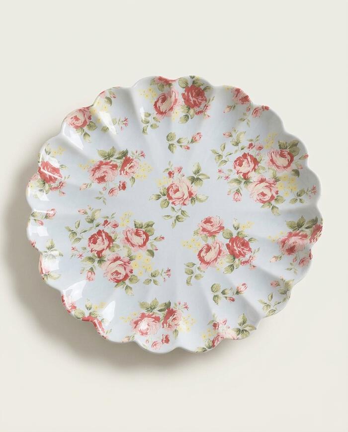Suplat Relevado Azul com Rosas Vo Dulce - image 1