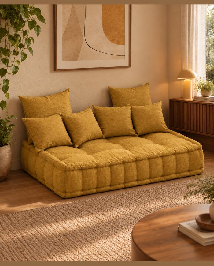 Futon Turco Impermeabilizado Mostarda - image 1