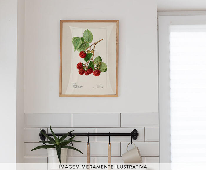 Quadro Framboesa Vintage com Moldura em Madeira image number 2