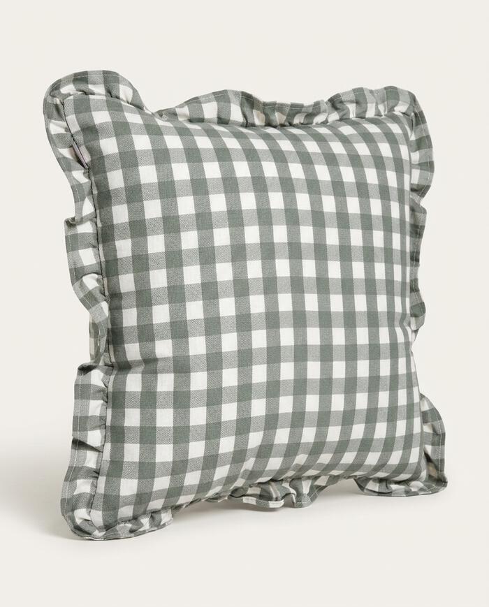 Capa de Almofada Estampada com Babados Vichy Elena - image 1