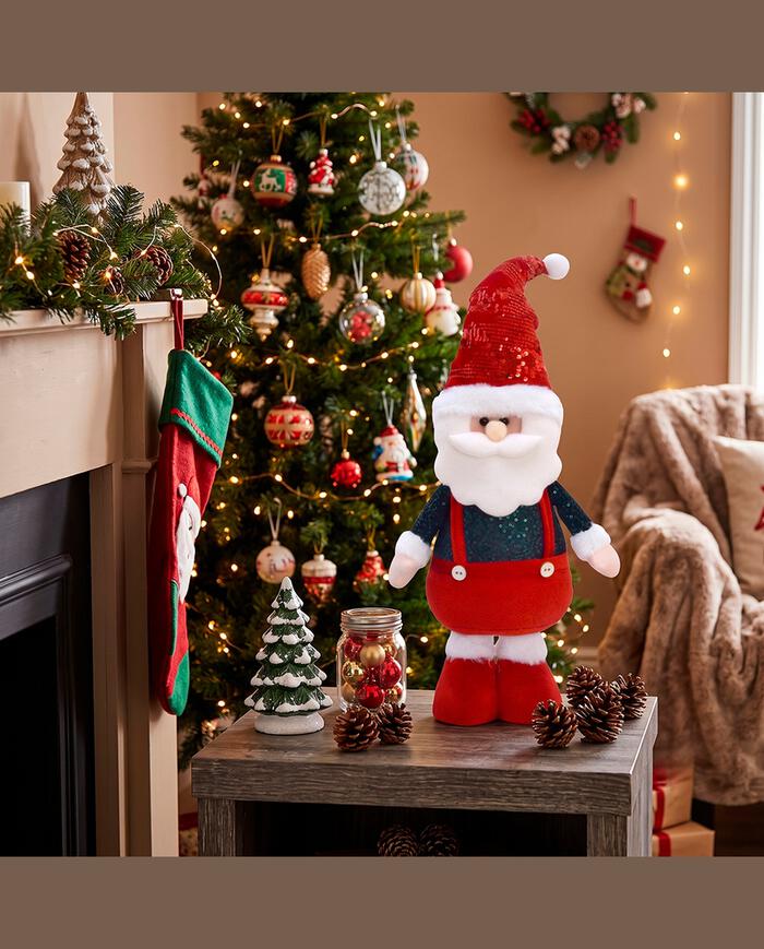 Papai Noel Decorativo em P&eacute; Suspens&oacute;rio image number 1