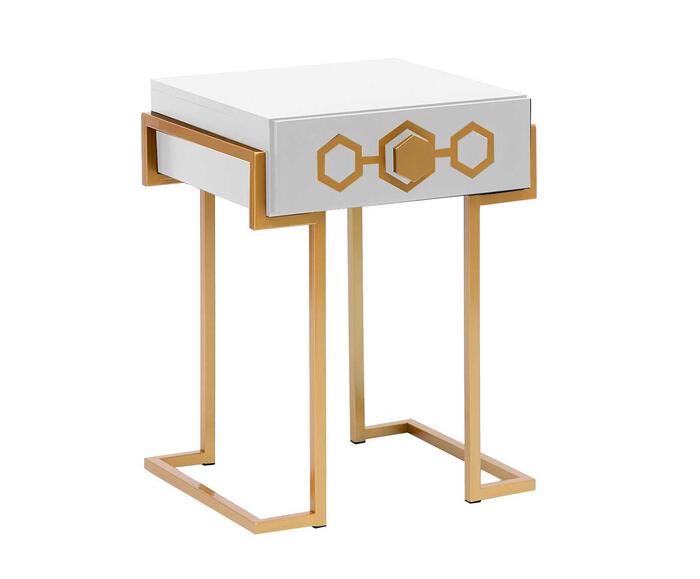 Mesa de Cabeceira Glam - Branco - image 0
