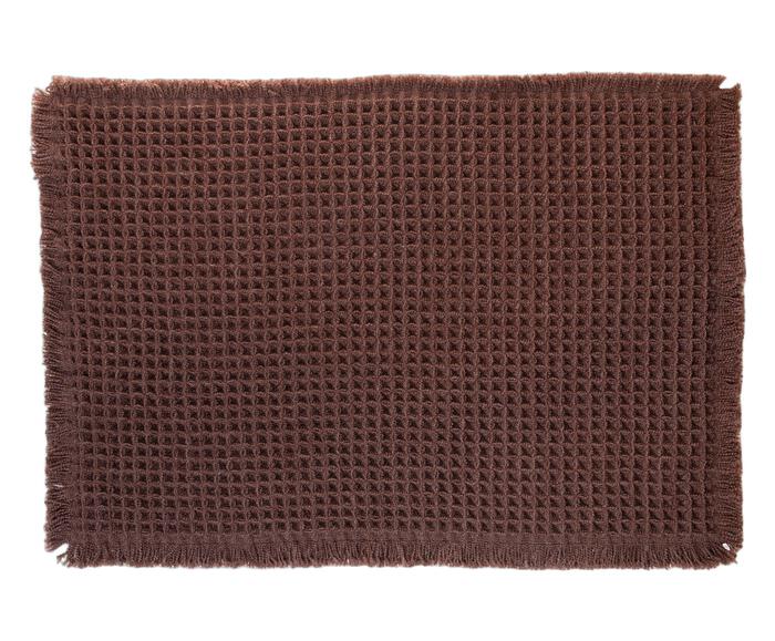 Tapete para Banheiro Waffle Chenille Marrom - image 0