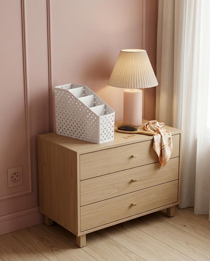 Organizador com Divis&oacute;rias Rattan - Branco - image 1