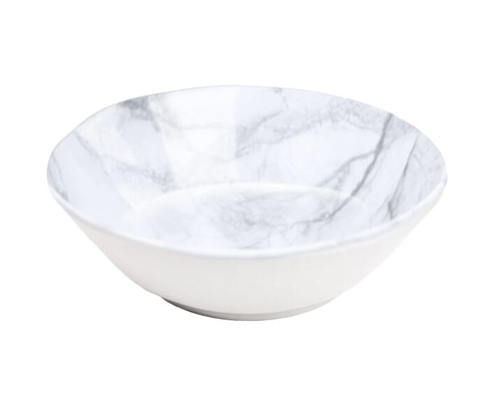 Bowl Pequeno e Servir M&aacute;rmore Melamina Branco e Cinza - image 0