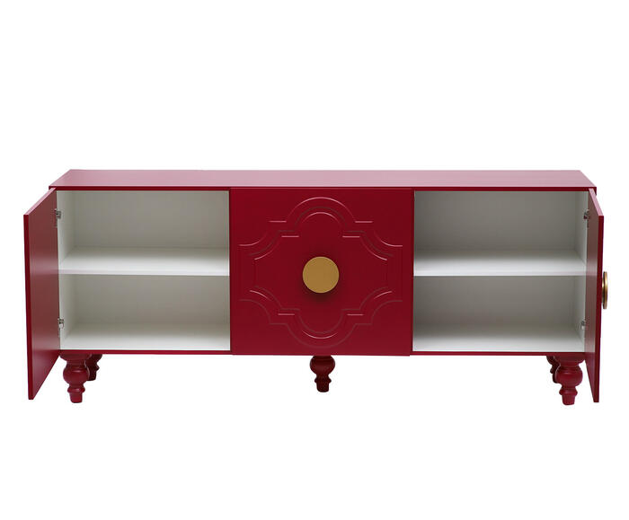 Balc&atilde;o Portal Three Firebrick - Vermelho image number 3