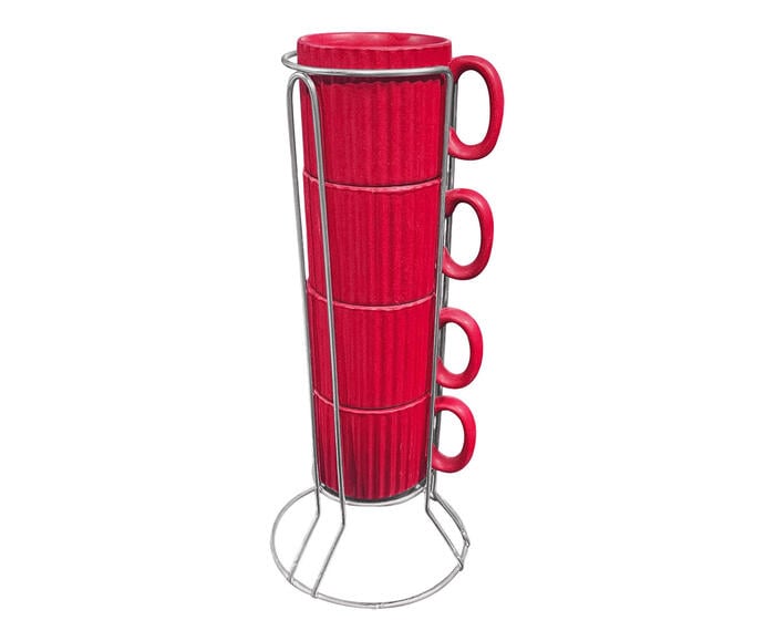 Jogo de X&iacute;caras para Ch&aacute; Striatto Vermelho - image 0