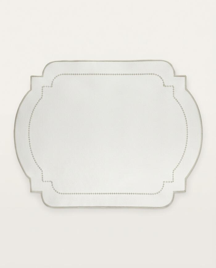 Lugar Americano em Nylon com Bordado Chilly III - Off White - image 0