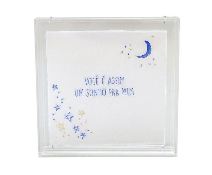 Quadro Caixa Acrilico Voc&ecirc; &Eacute; Assim Branco - image 0