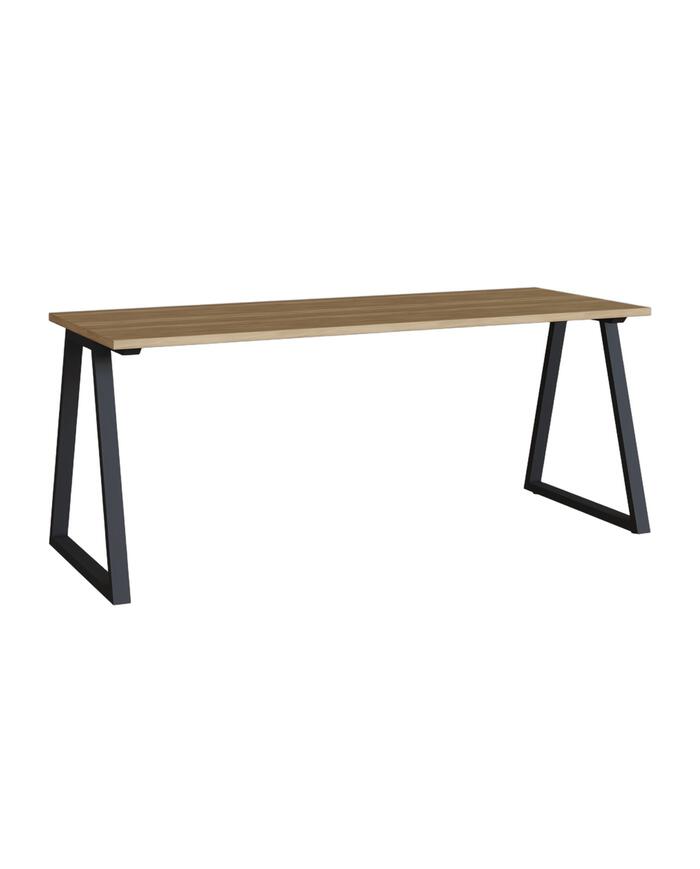 Mesa Escrivaninha Gaveteiro  Concept Home Office Nogal - Preto image number 5