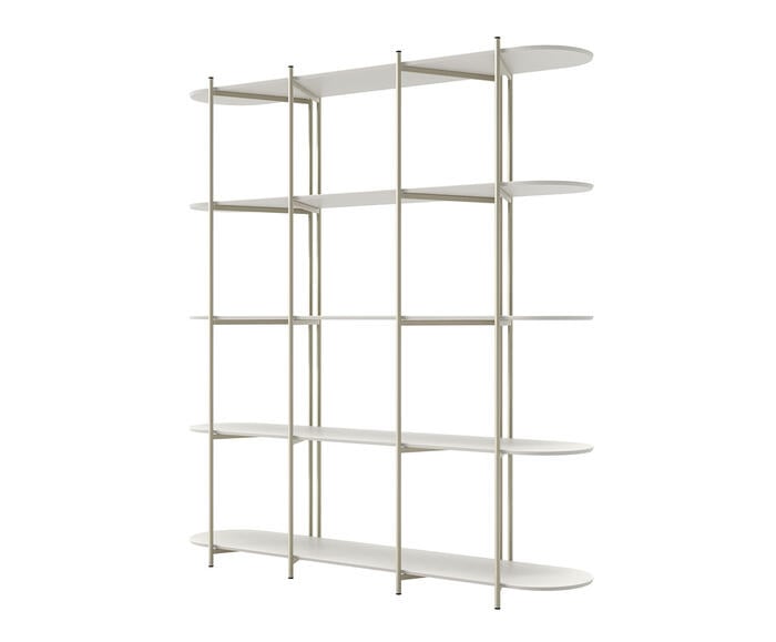 Estante Enya Off-White Fosco e Champanhe - image 1