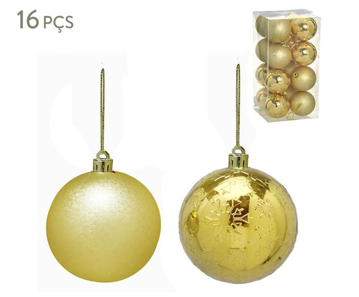 Jogo de Bolas para &Aacute;rvore de Natal - Douradas - image 0