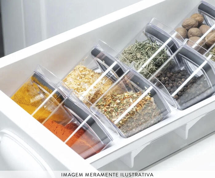 Organizador de Temperos Clear - Preto Fechado image number 3