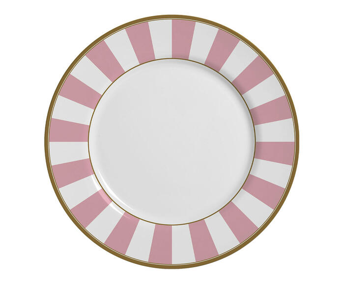 Jogo de Pratos para Sobremesa Stripe Rosa - image 0