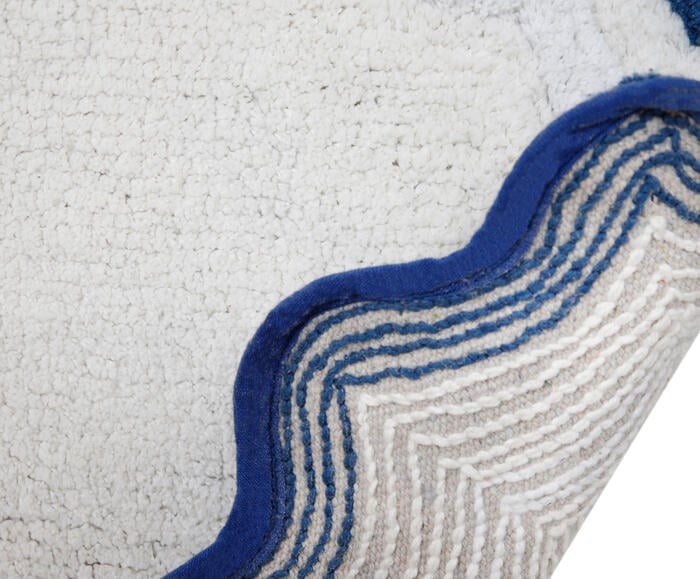 Tapete de Banheiro Ripple Off-White e Azul image number 3