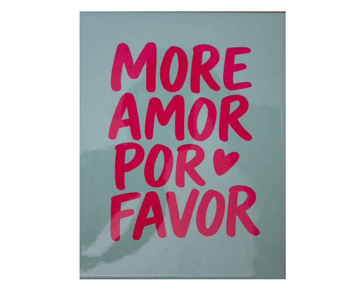 Azulejo Decorativo "More Amor Por Favor Pink" - image 0