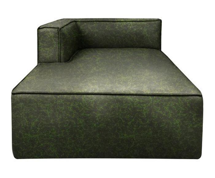 Sof&aacute; M&oacute;dulo Chaise Esquerdo Mensa em Couro - image 0