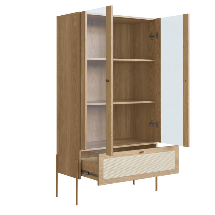 Cristaleira Tela Oslo Hanover e Dourado - image 1