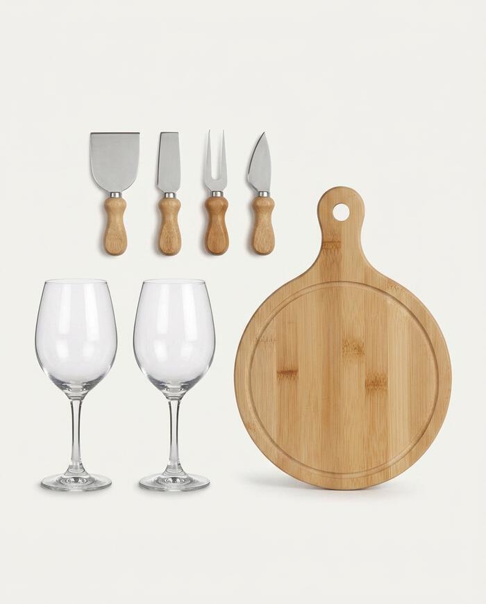 Jogo para Queijo e Vinho em Bambu Fid&egrave;le - image 0