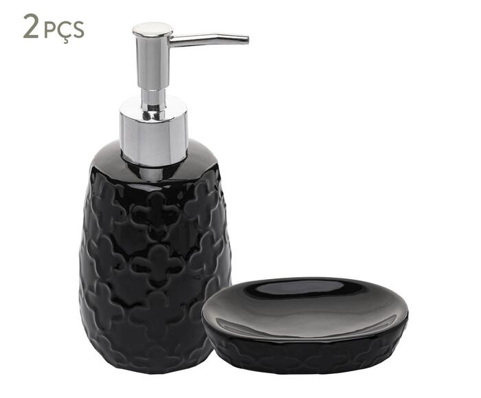 Jogo para Banheiro Clover Preto - image 0