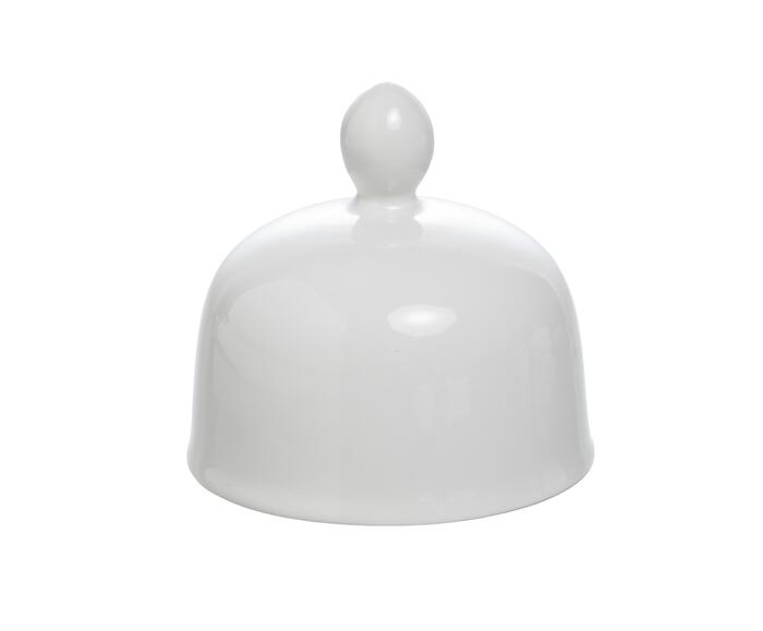 Manteigueira com tampa e pires Blanc em porcelana branco image number 3