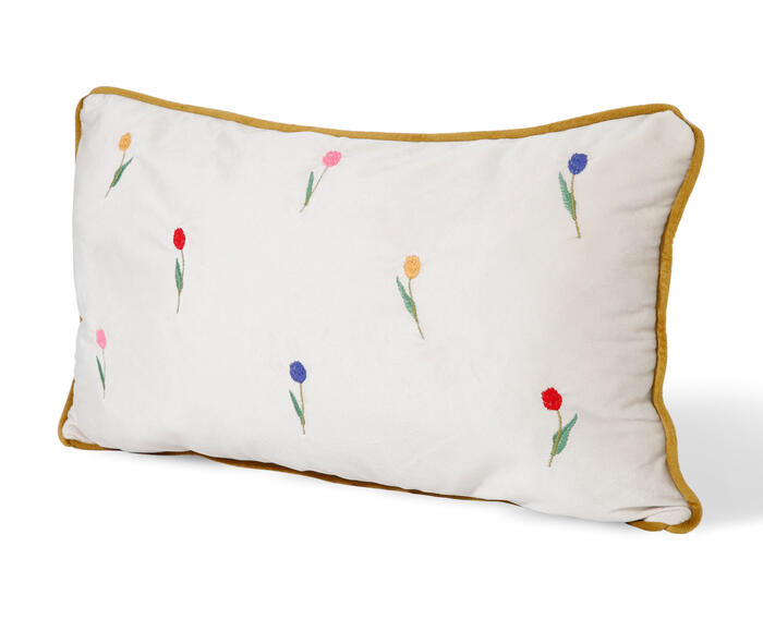 Capa de Almofada Bordada com Vivo Beatriz Off White image number 3