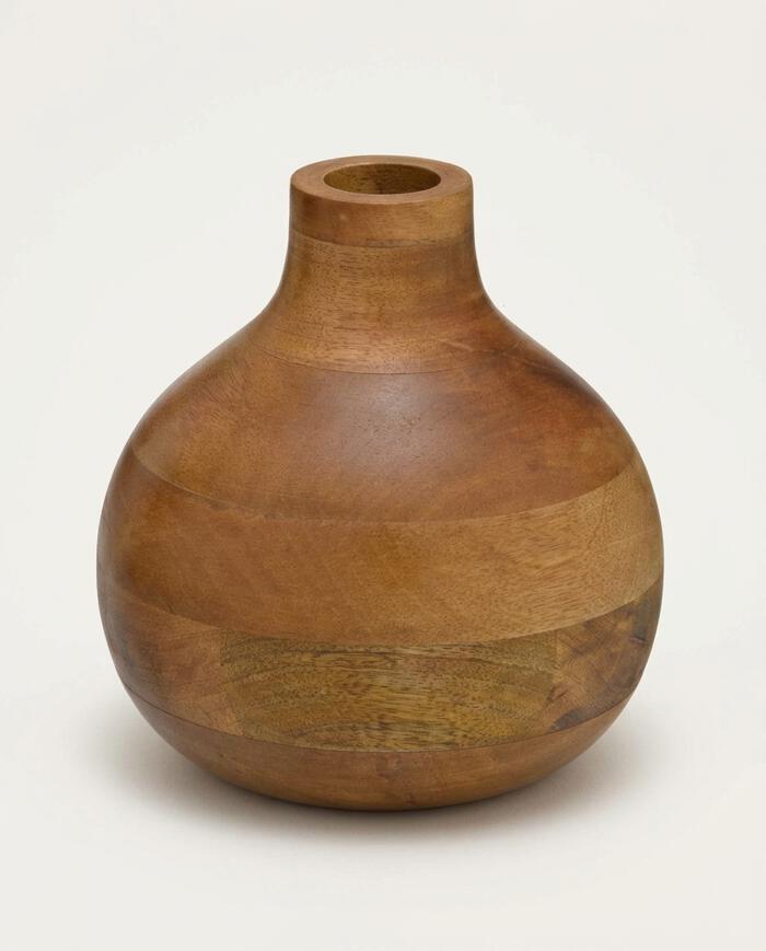 Vaso em Madeira Dorfman - Marrom - image 0