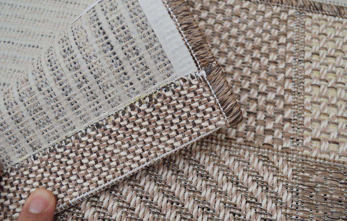 Capacho Look Jacquard Mosaico - Marrom e Bege image number 1