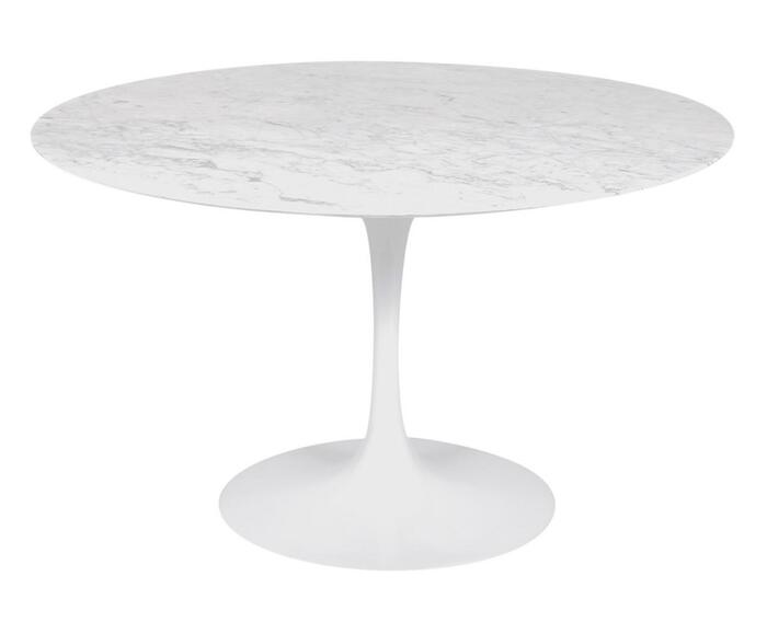 Mesa Saarinen Redonda Carrara Base Branca - image 1