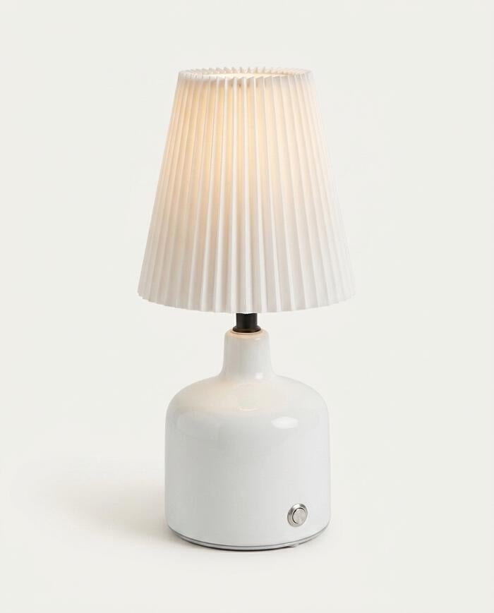 Abajur de Mesa Recarreg&aacute;vel Branco - image 1