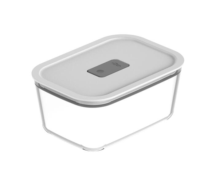 Pote de Vidro Herm&eacute;tico Fresh Lock Grande - Branco Fechado - image 0