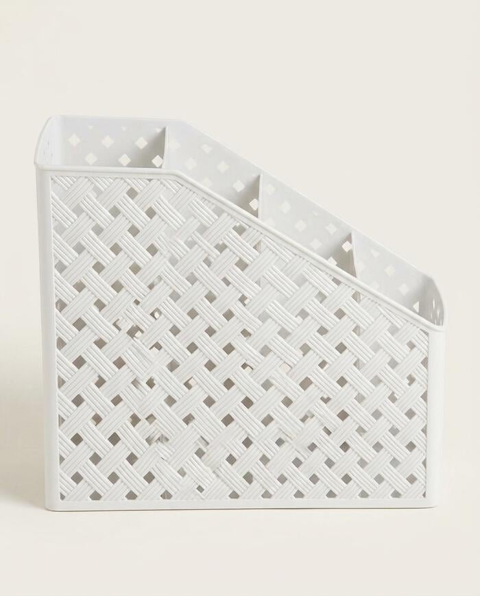 Organizador com Divis&oacute;rias Rattan - Branco - image 0