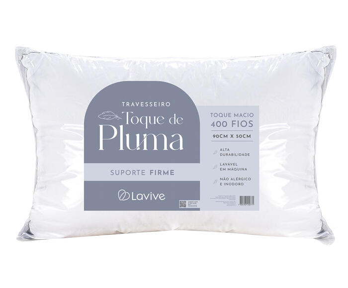 Travesseiro Toque de Pluma Firme Branco - image 0