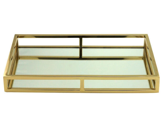Bandeja Decorativa Espelhada Ogg Dourada - image 1
