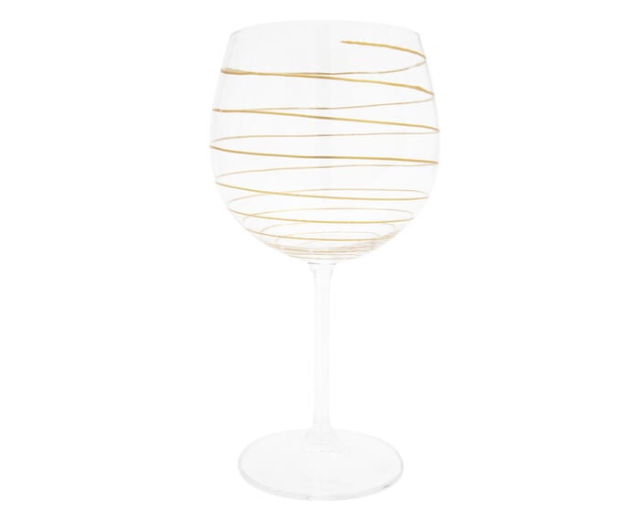 Ta&ccedil;a de Gin em Cristal Espiral Dourado - image 0