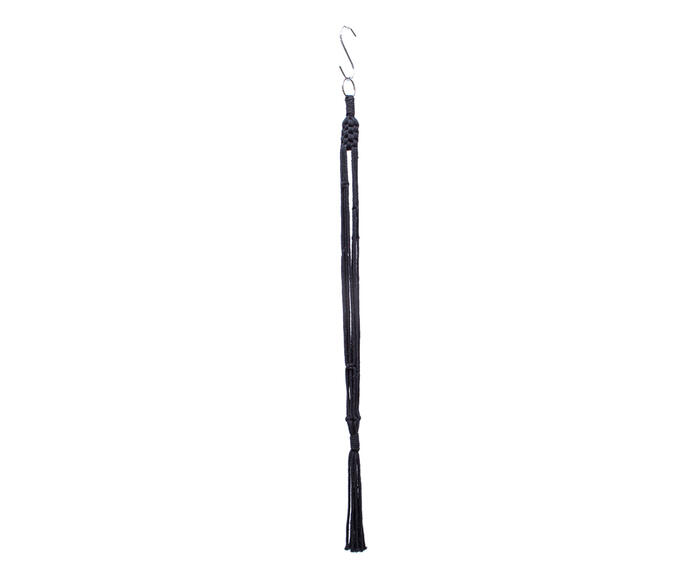 Hanger em Macram&ecirc; Cube Preto - image 1