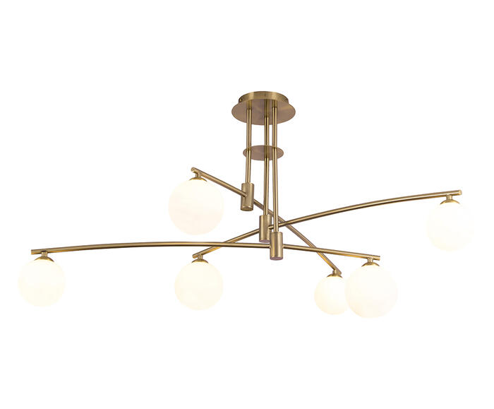 Plafon de Sobrepor Calder Dourado e Branco Bivolt - image 0