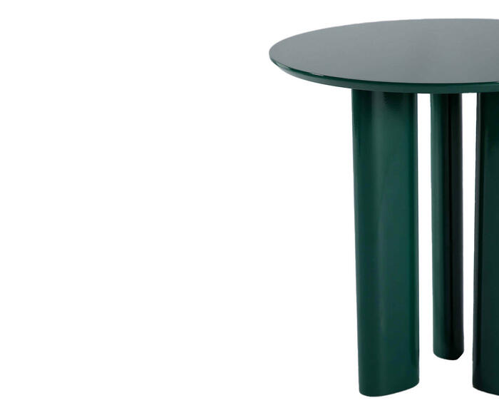 Mesa Lateral Redonda Brilho Verde image number 2