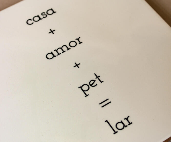 Azulejo Decorativo "Lar Casa Amor e Pet" - image 1