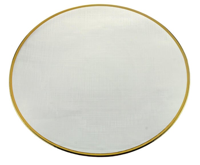 Sousplat em Cristal Linen Dourado - image 1