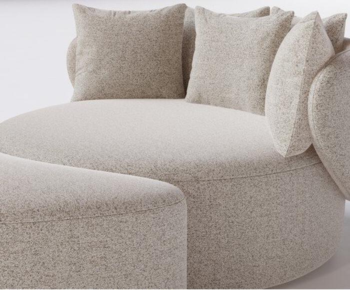 Chaise Luna com Puff Bege image number 4